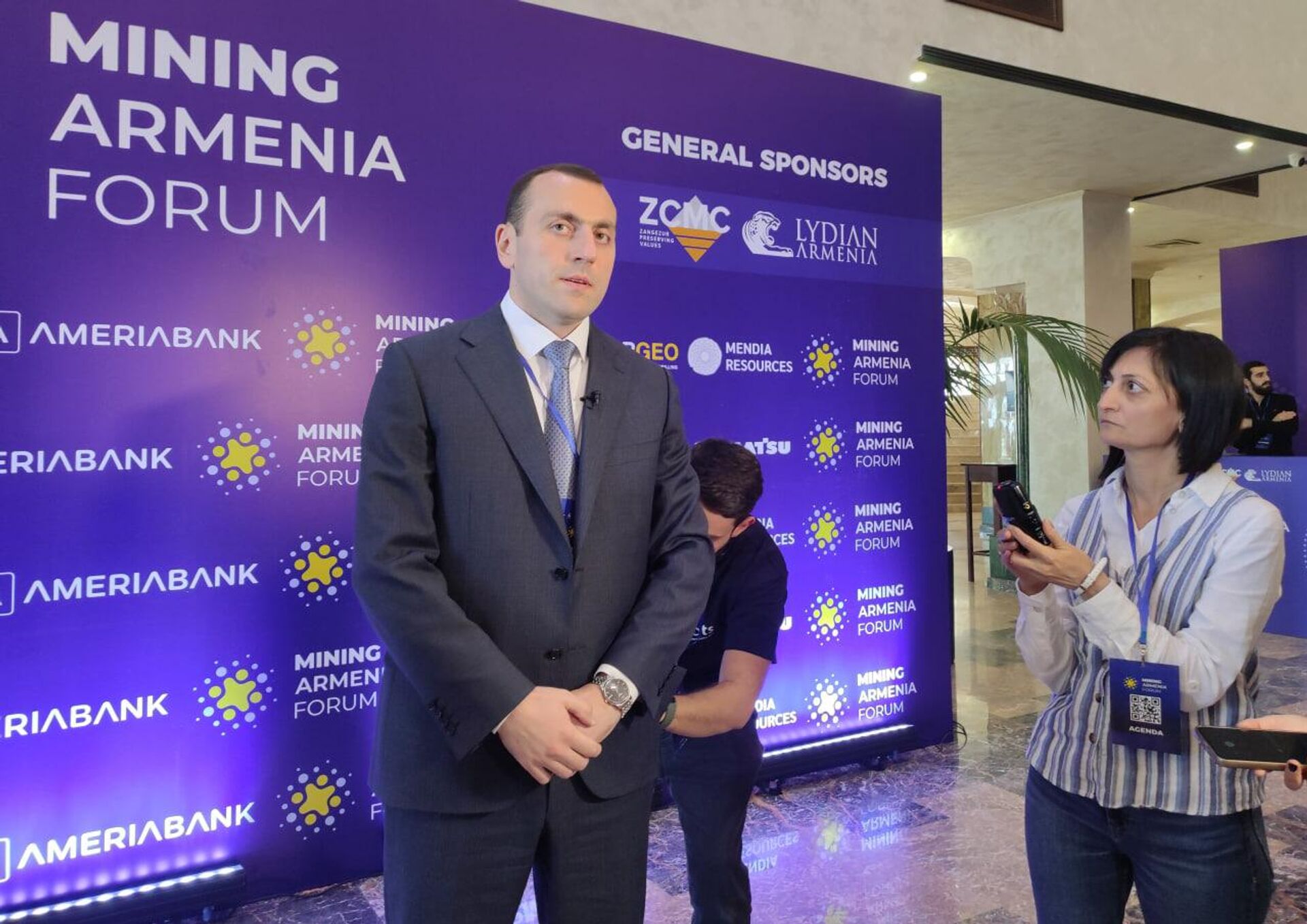 Замминистра территориального управления и инфраструктур Аветис Варданян на форуме Горнодобывающая промышленность (3 октября 2025). Цахкадзор - Sputnik Армения, 1920, 03.10.2025