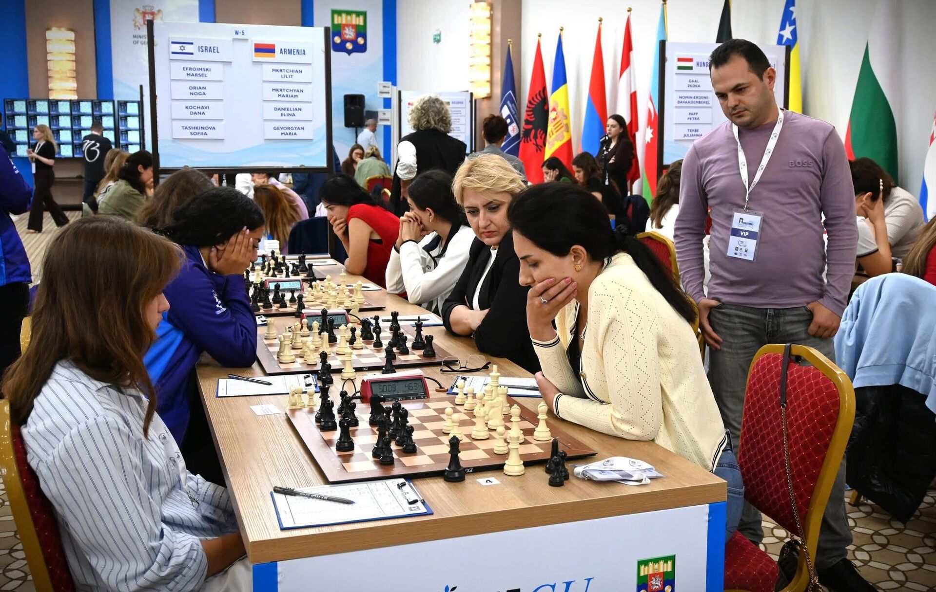 Женская сборная одержала победу в 5-м туре командного чемпионата Европы по шахматам (9 октября 2025). Батуми - Sputnik Армения, 1920, 09.10.2025