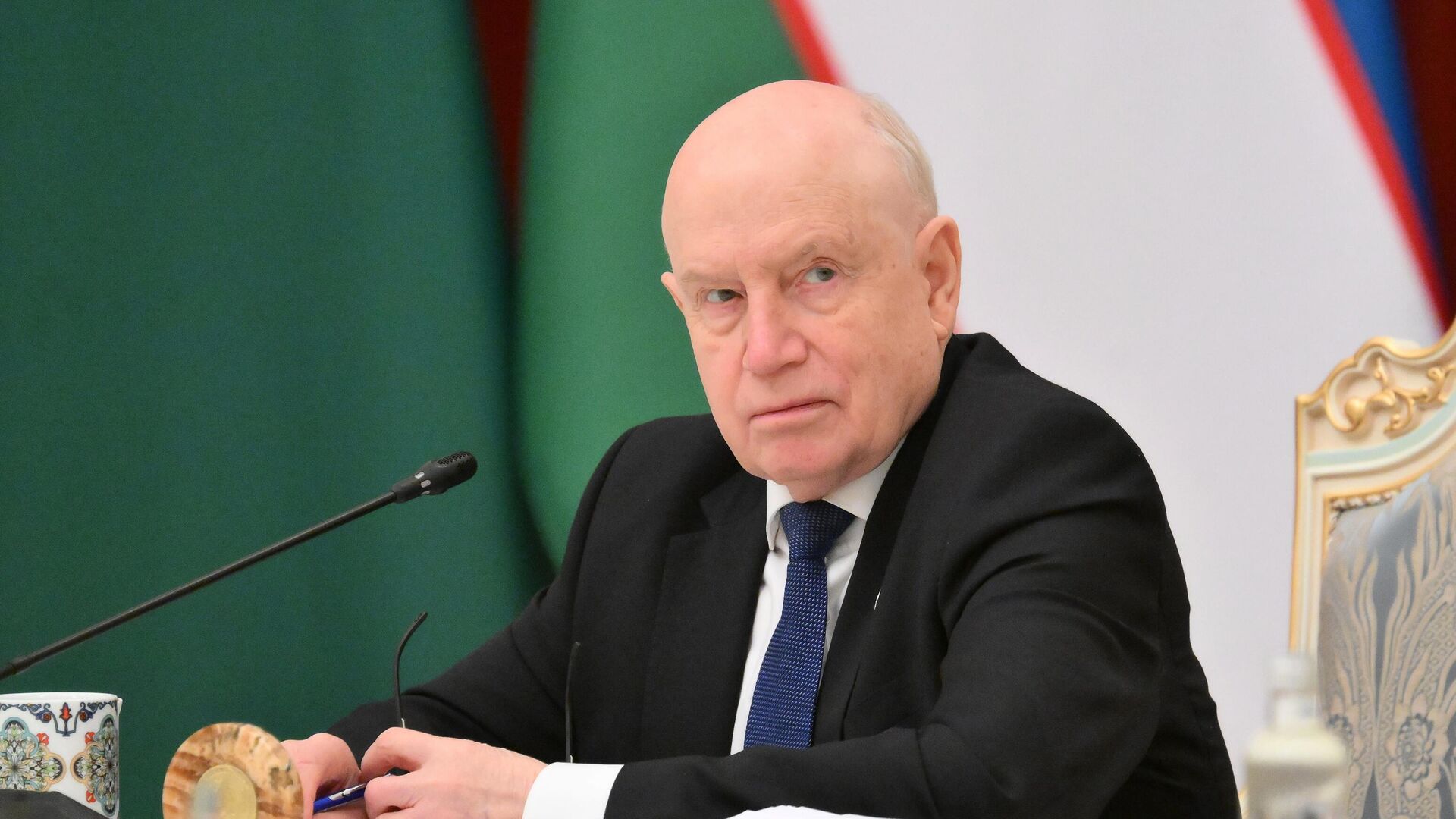 Генеральный секретарь СНГ Сергей Лебедев на заседании совета глав государств СНГ в узком составе (10 октября 2025). Душанбе - Sputnik Армения, 1920, 25.12.2025