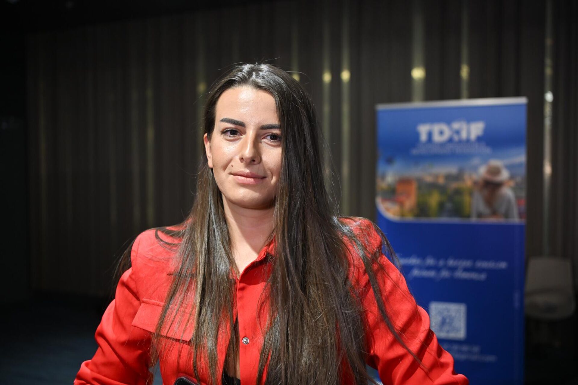 Руководитель регионального департамента туризма Наира Григорян на праздновании первой годовщины Федерации инноваций и развития туризма (11 октября 2025). Еревaн - Sputnik Արմենիա, 1920, 11.10.2025