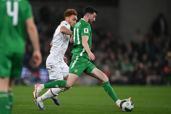 Отборочный матч чемпионата мира по футболу 2026 года между Ирландией и Арменией (14 октября 2025). Дублин Отборочный матч чемпионата мира по футболу 2026 года между Ирландией и Арменией (14 октября 2025). Дублин - Sputnik Армения