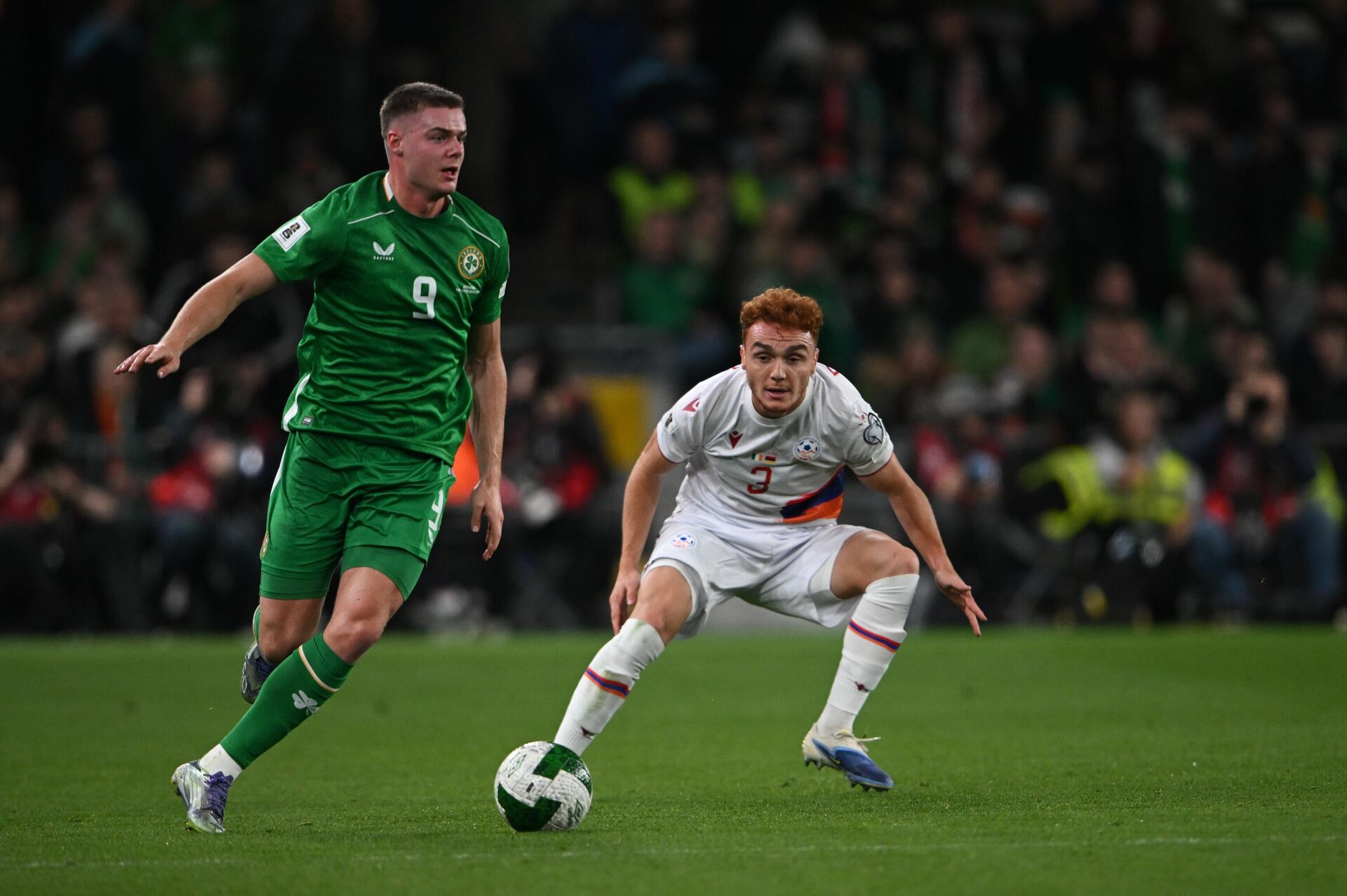 Отборочный матч чемпионата мира по футболу 2026 года между Ирландией и Арменией (14 октября 2025). Дублин - Sputnik Արմենիա, 1920, 15.10.2025
