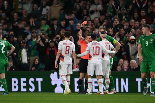 Отборочный матч чемпионата мира по футболу 2026 года между Ирландией и Арменией (14 октября 2025). Дублин Отборочный матч чемпионата мира по футболу 2026 года между Ирландией и Арменией (14 октября 2025). Дублин - Sputnik Армения