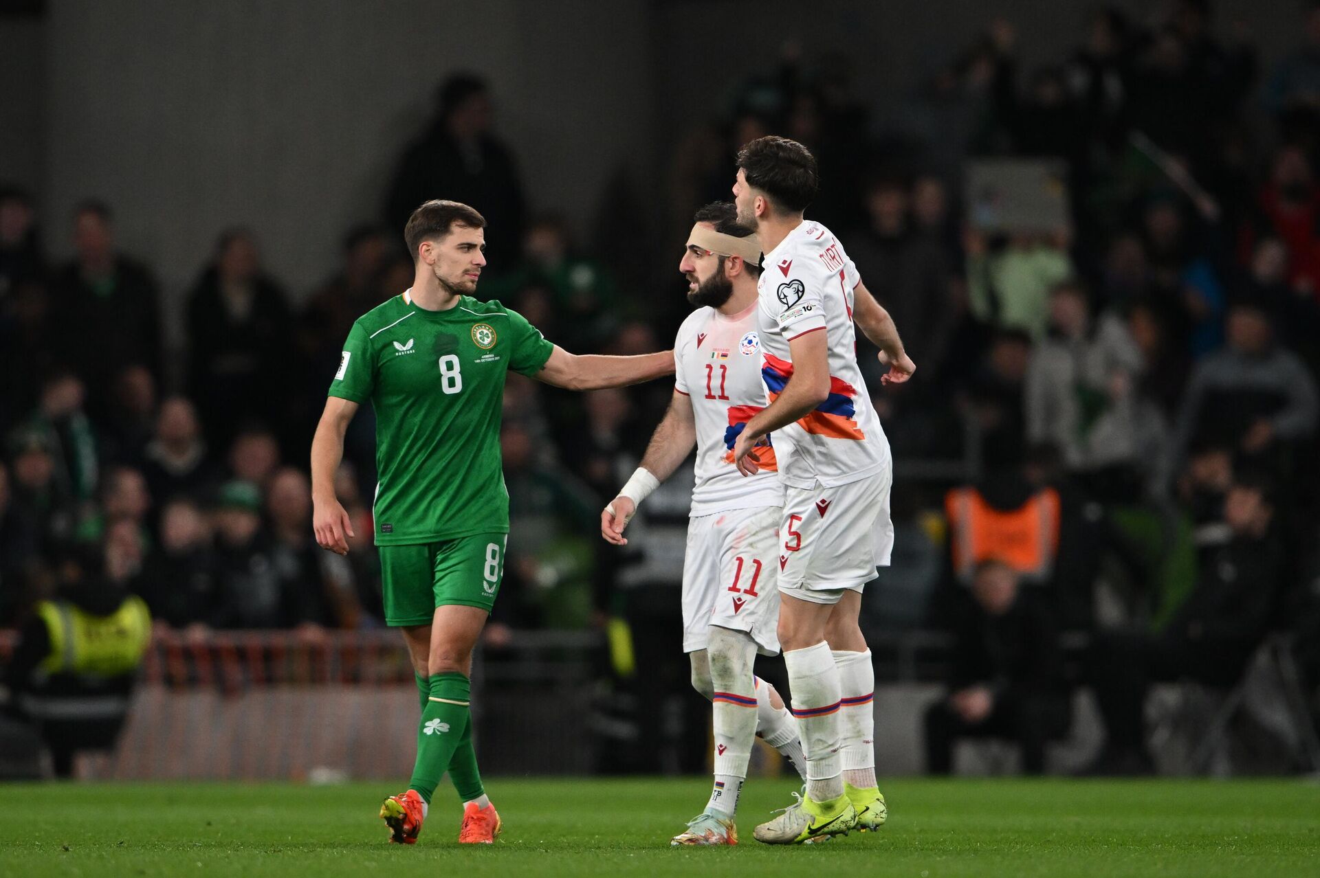 Отборочный матч чемпионата мира по футболу 2026 года между Ирландией и Арменией (14 октября 2025). Дублин - Sputnik Արմենիա, 1920, 15.10.2025