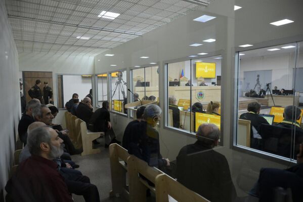 Судебное заседание над армянским военно-политическим руководством Нагорного Карабаха (17 октября 2025). Баку - Sputnik Армения