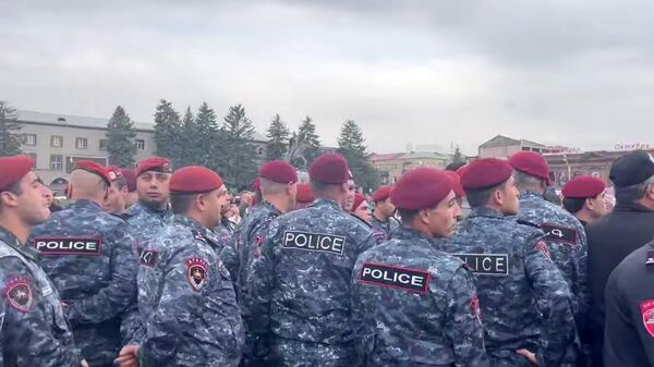 Գյումրիում բողոքի ակցիայի ժամանակ - Sputnik Արմենիա