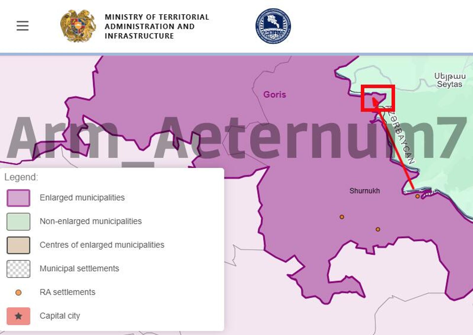 Фрагмент карты МТУИ РА - Sputnik Արմենիա, 1920, 24.10.2025