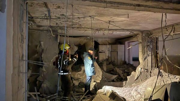 Последствия атаки БПЛА в Красногорске - Sputnik Армения