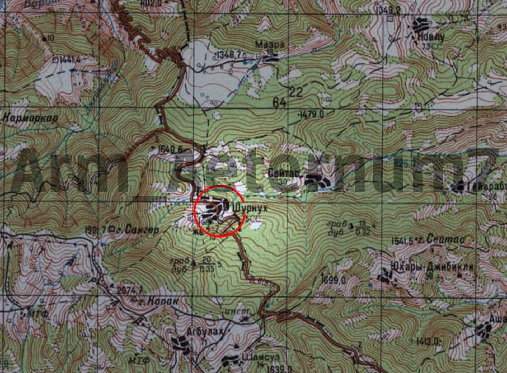 Фрагмент карты Генштаба СССР - Sputnik Արմենիա, 1920, 24.10.2025