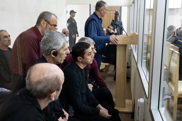 Судебное заседание над армянским военно-политическим руководством Нагорного Карабаха (23 октября 2025). Баку - Sputnik Армения