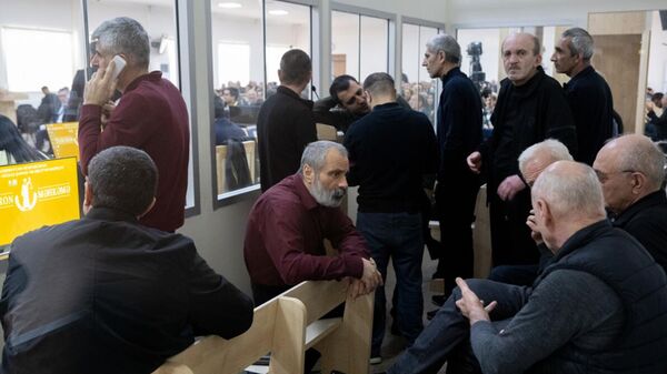 Судебное заседание над армянским военно-политическим руководством Нагорного Карабаха (23 октября 2025). Баку - Sputnik Армения