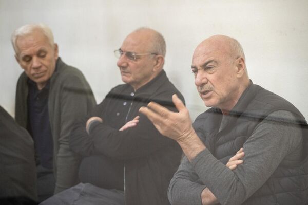 Судебное заседание над армянским военно-политическим руководством Нагорного Карабаха (23 октября 2025). Баку - Sputnik Армения