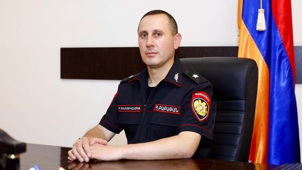 Командующий Войсками Полиции МВД РА, заместитель начальника Полиции МВД РА, генерал-майор Айк Бабаян - Sputnik Армения