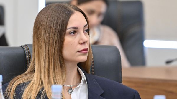 Депутат оппозиционной фракции Айастан Анна Григорян во время заседания постоянных комиссий НС по обсуждению госбюджета 2026 (3 ноября 2025). Еревaн - Sputnik Армения