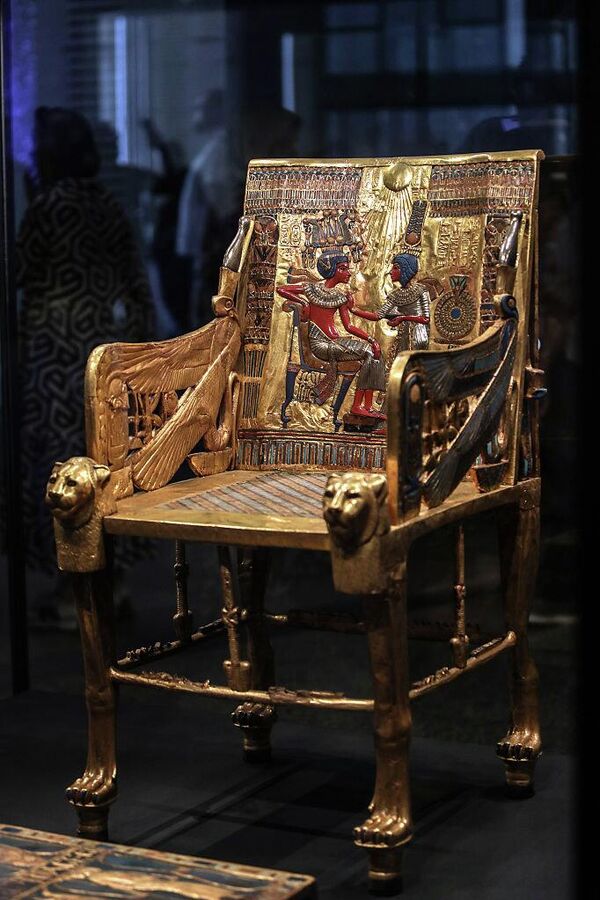 Золотой трон фараона Тутанхамона  - Sputnik Армения