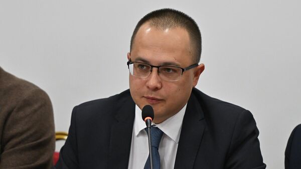 Дмитрий Лицкай во время международного круглого стола Евразийская интеграция и перспективы экономического развития Республики Армения (14 ноября 2025). Еревaн - Sputnik Армения