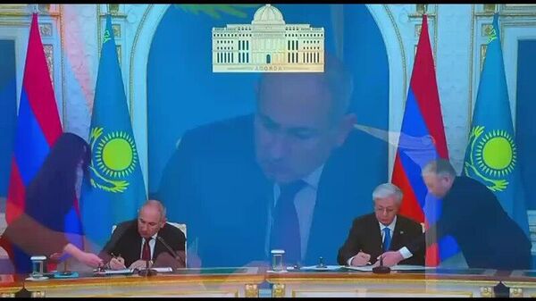 Աստանայում Փաշինյանի և Տոկաևի բանակցությունների արդյունքներով ստորագրվել է հայտարարություն - Sputnik Արմենիա