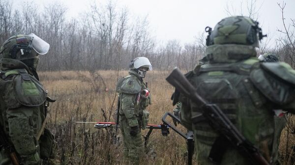 Военные группировки Центр разминируют освобожденные территории в зоне проведения специальной военной операции в ДНР - Sputnik Армения