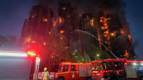 Ուժգին հրդեհ Հոնկոնգում - Sputnik Արմենիա