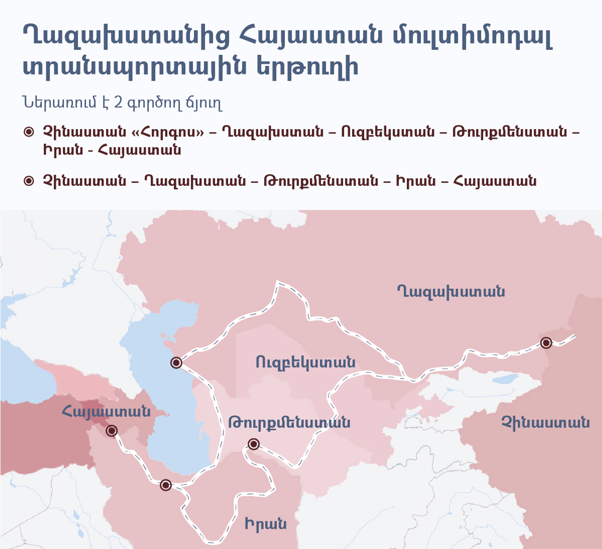 Ղազախստանից Հայաստան մուլտիմոդալ տրանսպորտային երթուղի - Sputnik Արմենիա, 1920, 01.12.2025