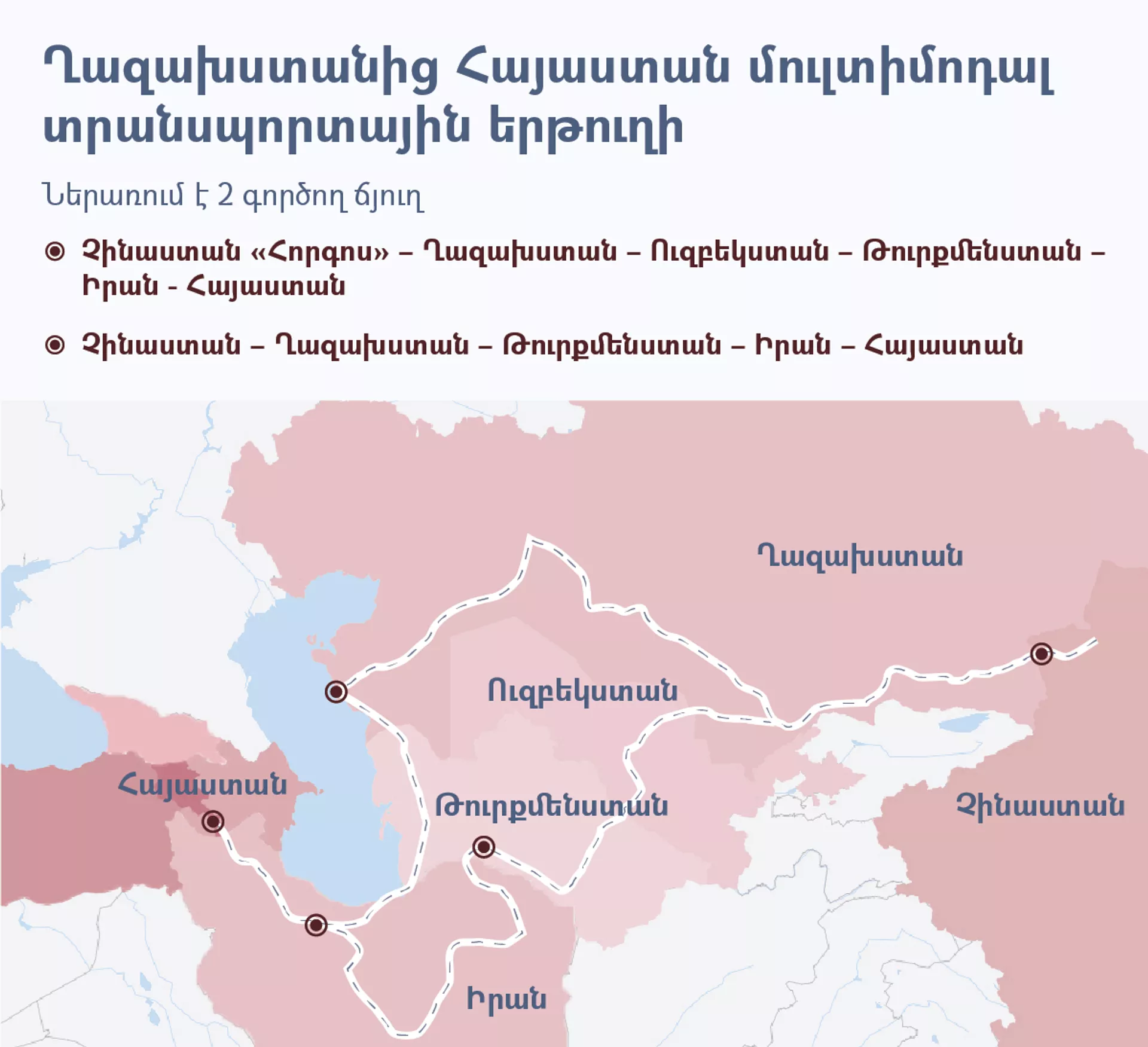 Ղազախստանից Հայաստան մուլտիմոդալ տրանսպորտային երթուղի - Sputnik Արմենիա, 1920, 19.05.2026