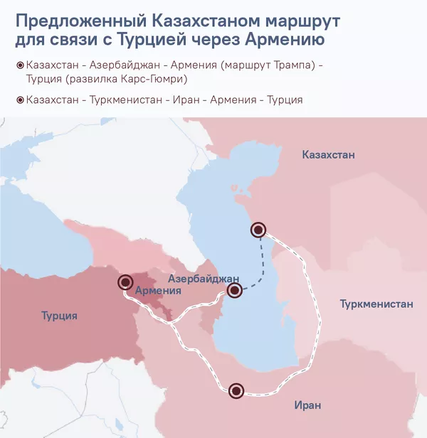 Предложенный Казахстаном маршрут для связи с Турцией через Армению - Sputnik Армения