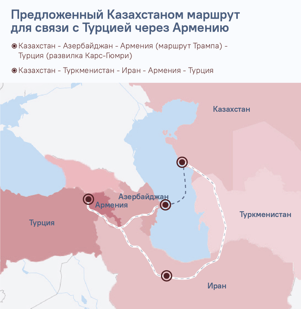 Предложенный Казахстаном маршрут для связи с Турцией через Армению - Sputnik Армения
