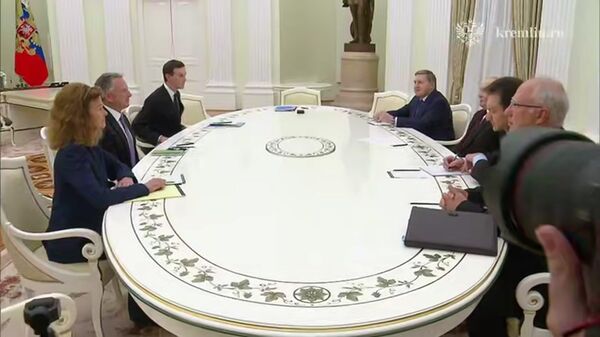Первые кадры со встречи Путина и Уиткоффа опубликовала пресс-служба Кремля. - Sputnik Армения