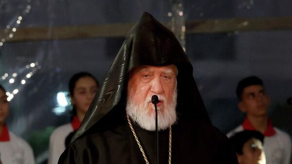 Католикос Великого Дома Киликийского Арам Первый во время визита папы Римского (30 ноября - 2 декабря 2025). Ливан - Sputnik Армения