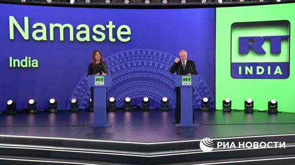 Путин вместе с Маргаритой Симоньян дал старт вещанию RT в Индии. - Sputnik Արմենիա