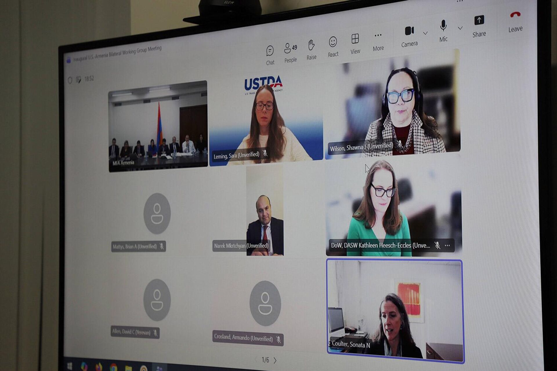 Первое заседание Рабочей группы Армения-США по выполнению соглашений в рамках Вашингтонского мирного саммита (17 декабря 2025). Еревaн - Sputnik Արմենիա, 1920, 18.12.2025