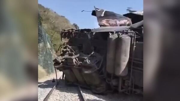 Кадры схода поезда с рельсов в мексиканском штате Оахака - Sputnik Արմենիա