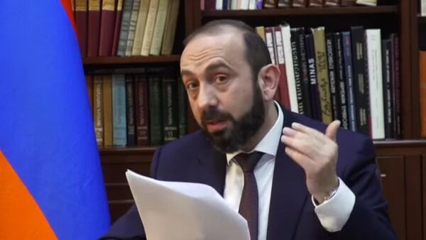 Глава МИД Арарат Мирзоян проводит брифинг (13 января 2026). Вашингтон - Sputnik Армения