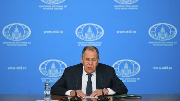Министр иностранных дел РФ Сергей Лавров во время пресс-конференции (20 января 2026). Москвa - Sputnik Армения