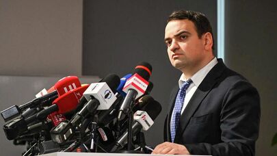 Нарек Карапетян отвечает на вопросы журналистов после на презентации экономической программы "5 шагов Самвела Карапетяна к Сильной Армении" (20 января 2026). Еревaн