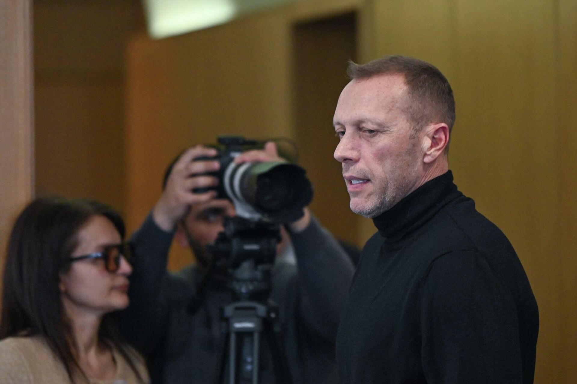 Роман Березовский на пресс-конференции делегации Российского футбольного союза и Российской Премьер-лиги (5 февраля 2026). Еревaн - Sputnik Армения, 1920, 05.02.2026