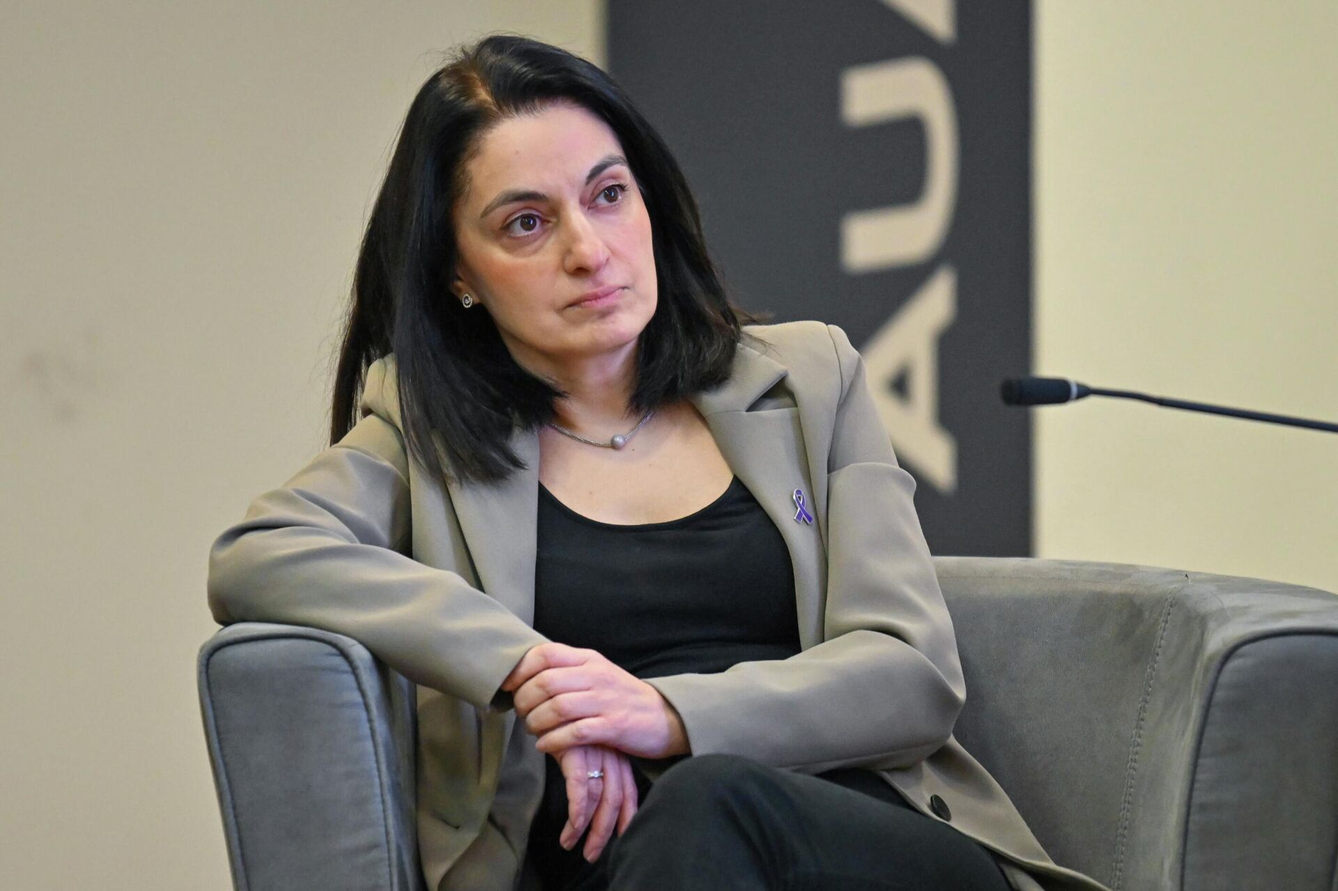 Завотделением детской неврологии и эпилептологии медицинского комплекса Арабкир Биайна Сухудян на конференции в преддверии Всемирного дня эпилепсии (7 февраля 2026). Еревaн - Sputnik Արմենիա, 1920, 07.02.2026