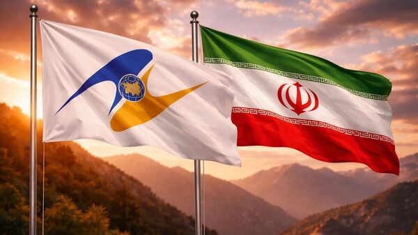 Флаги Ирана и ЕАЭС - Sputnik Արմենիա