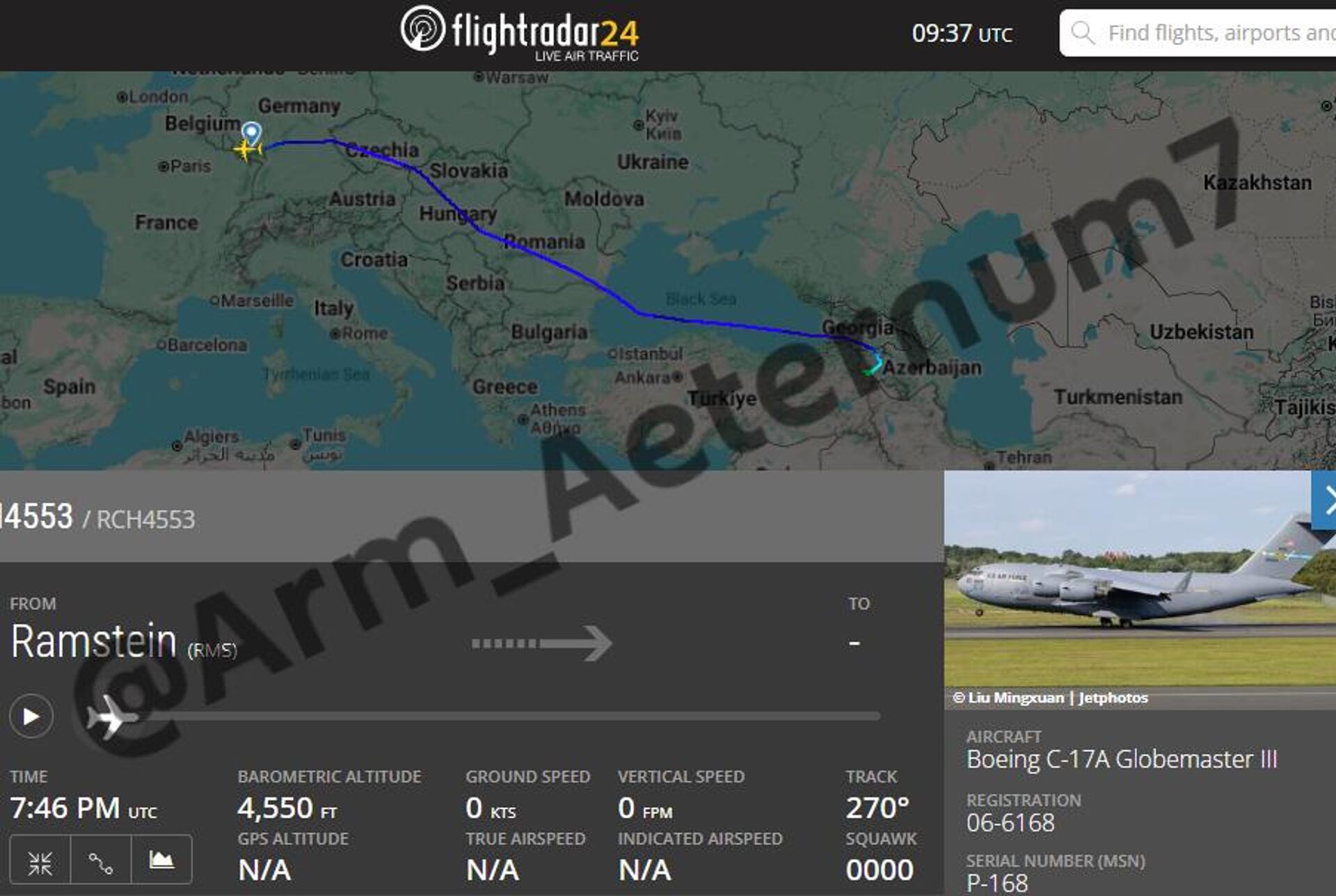Рейс военно-транспортного самолета США в Армению - Sputnik Армения, 1920, 09.02.2026