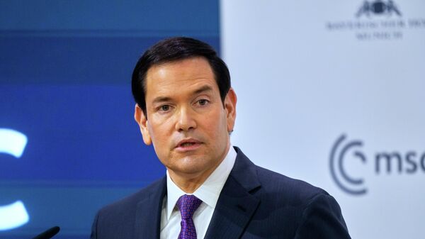 Госсекретарь США Марко Рубио выступает на Мюнхенской конференции по безопасности в Мюнхене (14 февраля 2026). Германия - Sputnik Армения