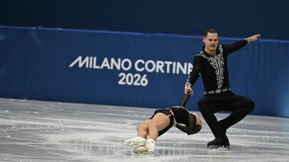 Фигуристы Карина Акопова и Никита Рахманин на Зимней Олимпиаде в Милане