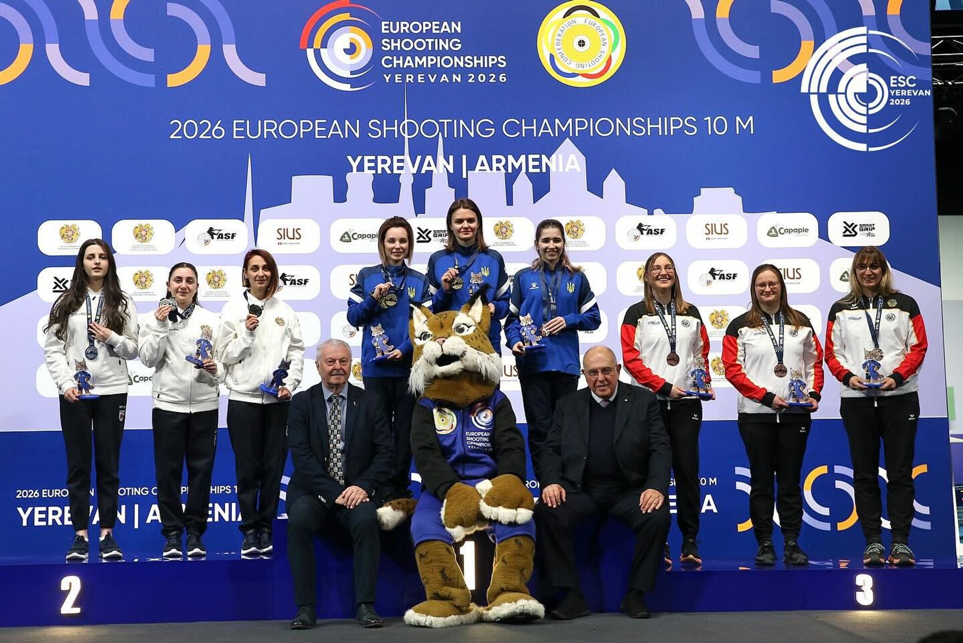 Женская команда по стрельбе заняла второе место на Чемпионате Европы (3 марта 2026). Еревaн - Sputnik Արմենիա, 1920, 03.03.2026