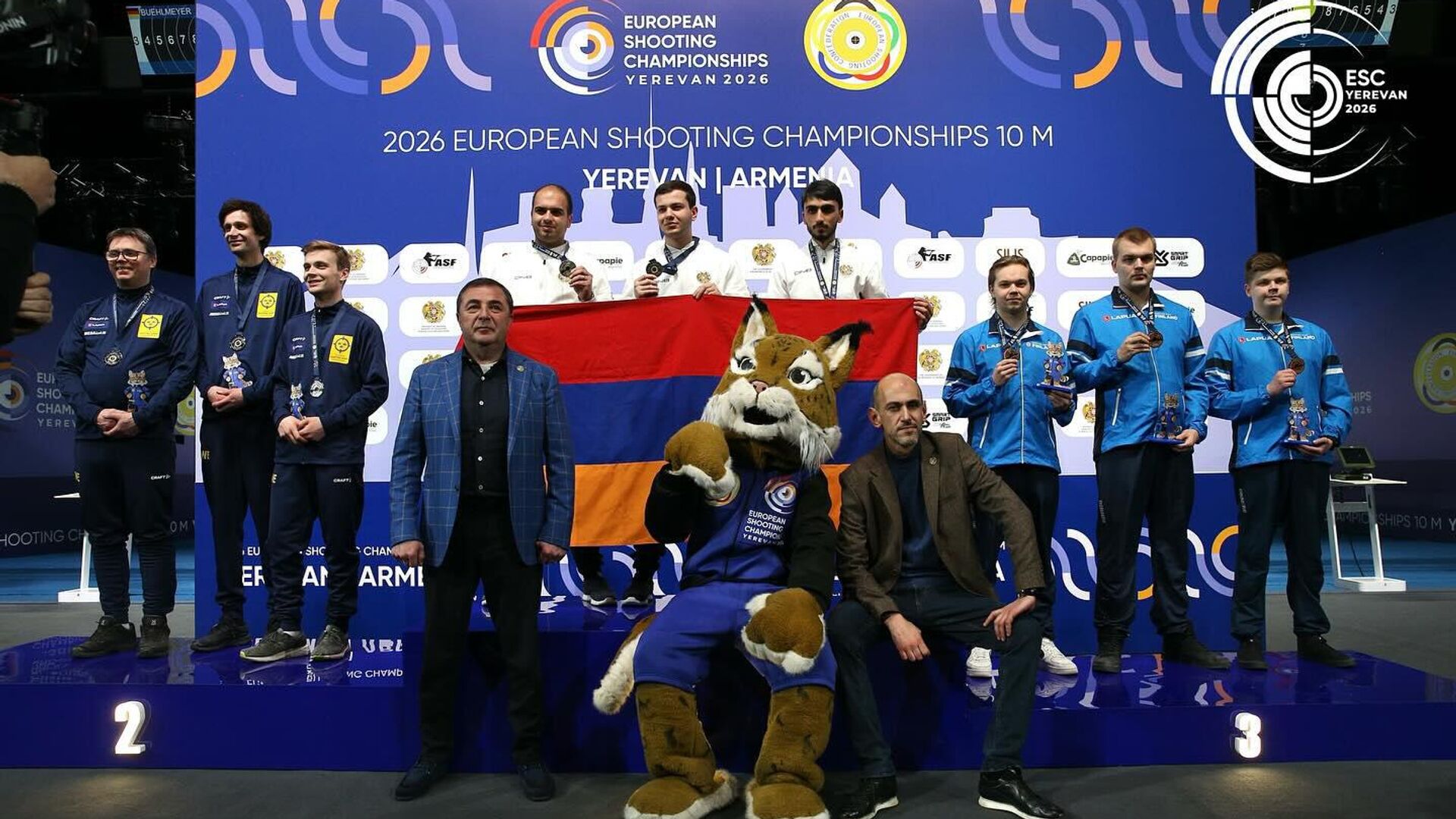 Мужская команда по стрельбе заняла первое место на Чемпионате Европы (3 марта 2026). Еревaн - Sputnik Արմենիա, 1920, 03.03.2026