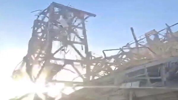 На видео, как утверждается, руины здания в Куме после атаки Израиля и США. - Sputnik Армения