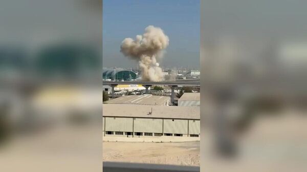 Момент удара иранского беспилотника по аэропорту Дубая - Sputnik Армения