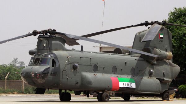Военный вертолет ОАЭ на базе армейской авиации Пакистана в Мултане - Sputnik Армения