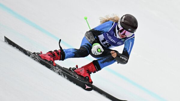 Варвара Ворончихина (Россия) на трассе гигантского слалома среди женщин на соревнованиях по горнолыжному спорту XIV зимних Паралимпийских игр в Кортина-д'Ампеццо (12 марта 2026). Италия - Sputnik Армения