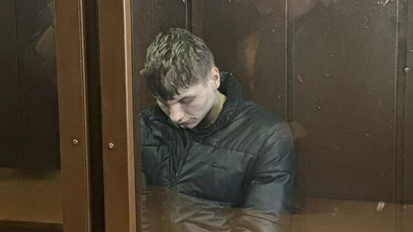 20-летний футболист екатеринбургского Урала Даниил Секач во время суда (16 марта 2026). Москва - Sputnik Армения