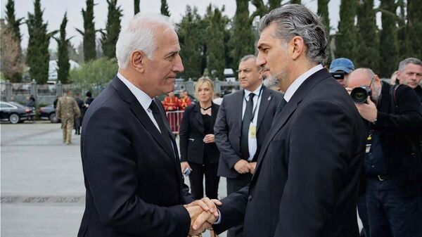 Президенты Армении и Грузии – Ваагн Хачатурян и Михаил Кавелашвили - Sputnik Армения