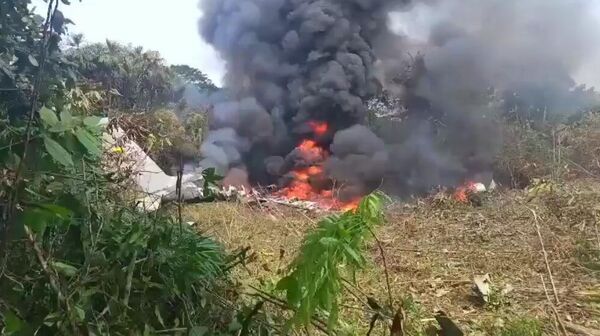 Самолет Hercules ВВС Колумбии потерпел крушение при взлете. - Sputnik Армения